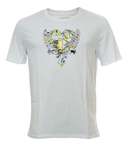 Camiseta Cavalera Águia Branco Amarelo Masculina Original